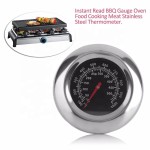 Oven insertion thermometer, analog, metallic, cooking thermometer, straight rod, model TC02